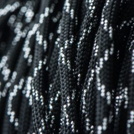   'Dark Knight' Metallic Glitter Black & Silver Tracer X - 550 Paracord Type III.