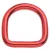Paracord D-ring Red 20 x 4 mm