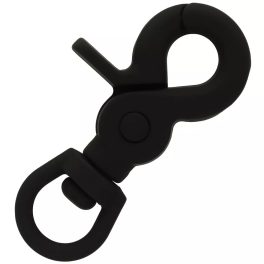 Paracord Swivel eye Black Silicone Clip Carabiner 60 mm