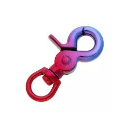 Paracord Swivel eye Red & Blue Clip Carabiner 60 mm