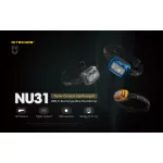 Nitecore NU31 Grey Tölthető Fejlámpa (550 lumen)