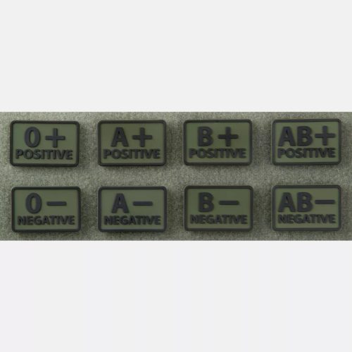 Helikon-Tex AB+ Vércsoportjelző Tépőzáras Patch - Olive Green