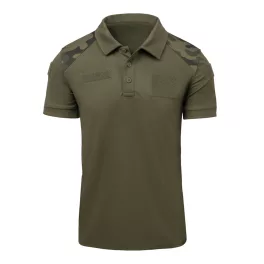 Military Polo Shirt - TopCool Lite - Olive Green/PL Woodland