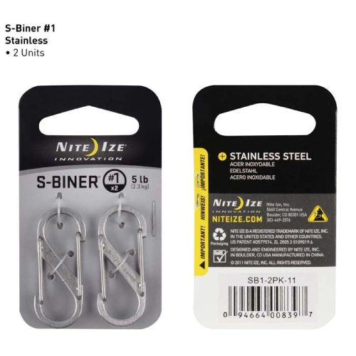 Nite Ize S-Biner 1 Silver - rozsdamentes karabiner