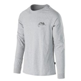 Helikon-Tex T-shirt Long Sleeve - Logo - Mid Grey Melange