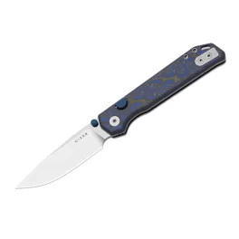 Kizer Begleiter 2.9 Blue Vortex Pattern Micarta