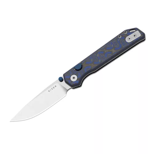 Kizer Begleiter 2.9 Blue Vortex Pattern Micarta