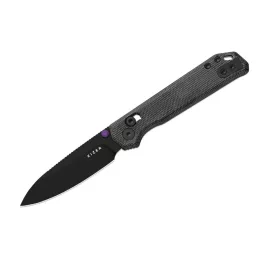 Kizer Begleiter 2.9 Black Vortex Pattern Micarta