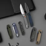 Kizer Begleiter 2.9 Black Vortex Pattern Micarta