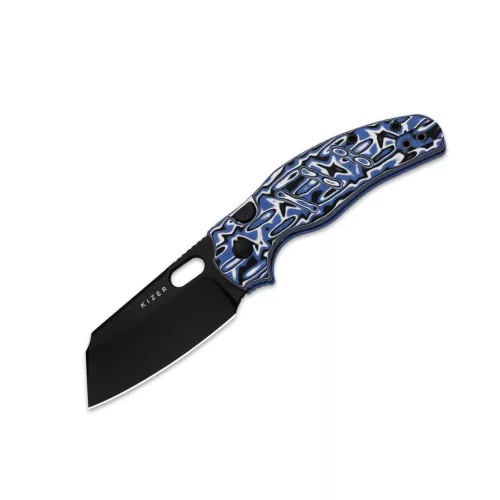 Kizer Sheepdog C01C 2.9 BS Blue Vortex Micarta