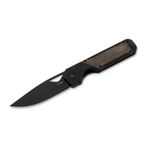 Kizer Militaw G10 Black Micarta Brown