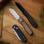Kizer Renissance Brown Norplex Ultrex Micarta