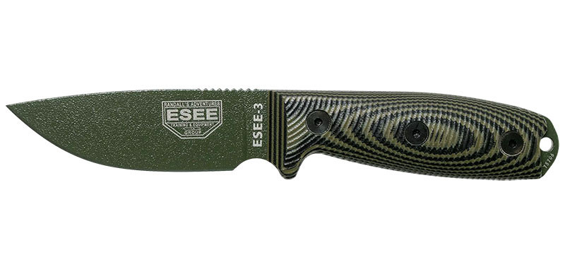 ESEE Model 3 - 3D Handle - OD Green - OD Green/Black