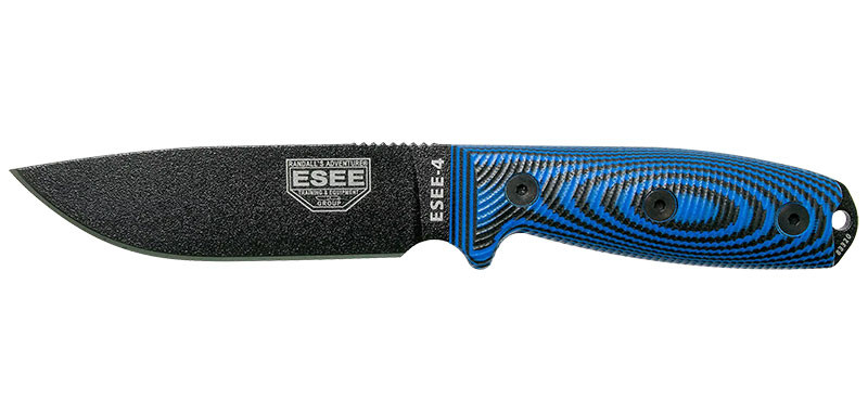 ESEE Model 4 - 3D Handle - Black - Blue/Black