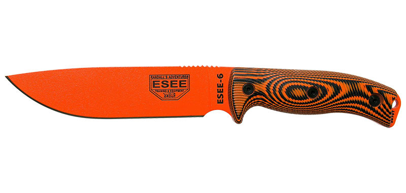 ESEE Model 6 - 3D Handle - Orange - Orange/Black