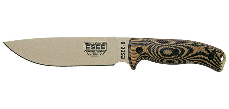 ESEE Model 6 - 3D Handle - Desert Tan - Coyote/Black